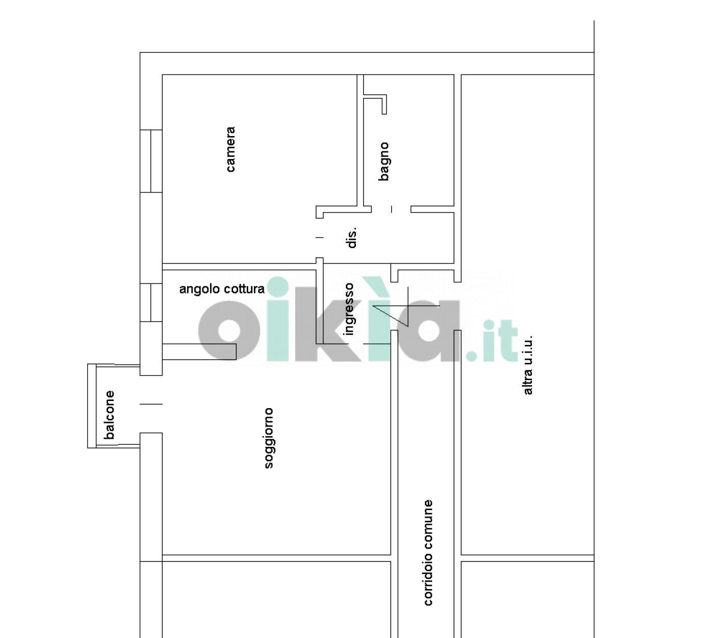 Bilocale Via privata Treviso, Milano (zona Crescenzago) - planimetria 1