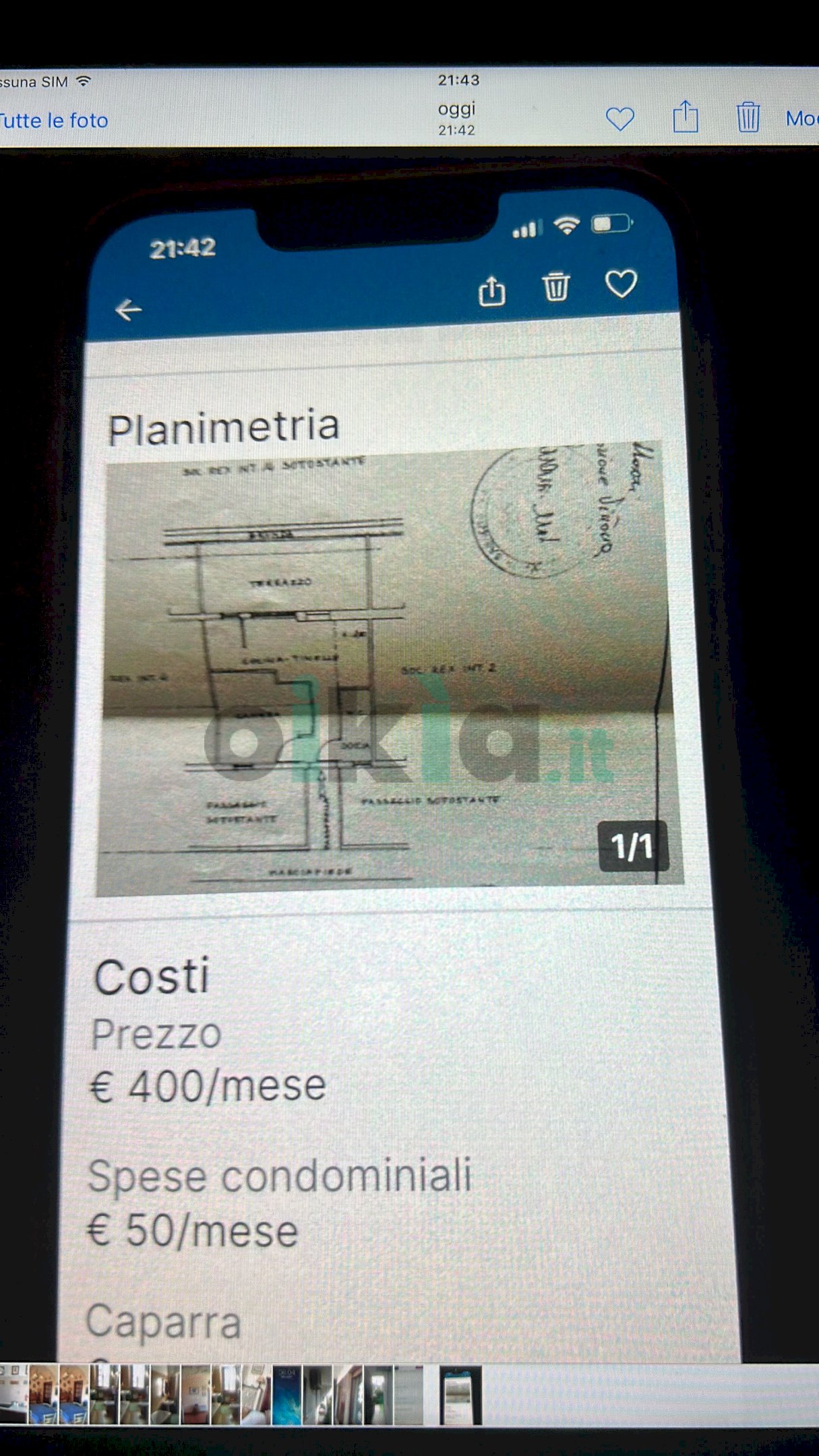 Bilocale strada senatore Ernesto  Marsaglia 372, Sanremo - planimetria 1