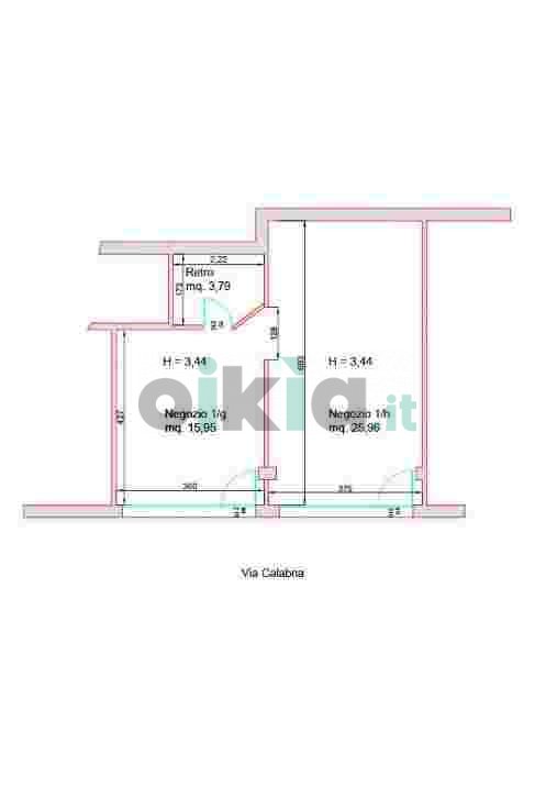 Shop Bologna (neighborhood Mazzini - Fossolo) - floor plans 1
