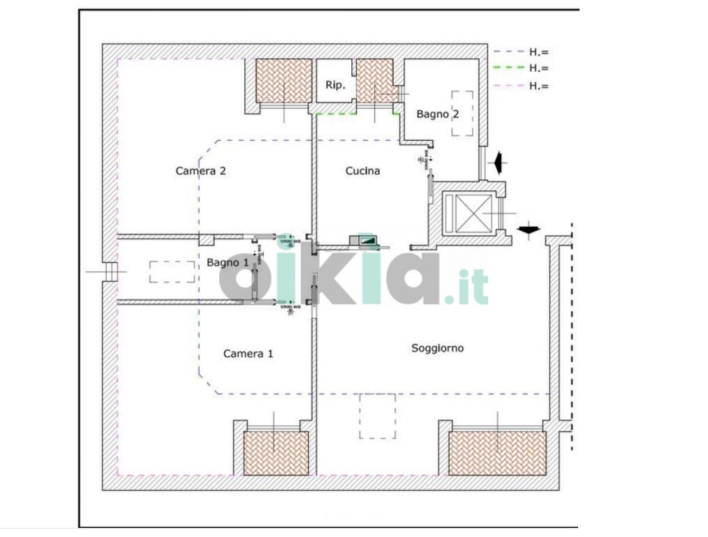 Bilocale Via Lambertesca 10, Firenze - planimetria 1