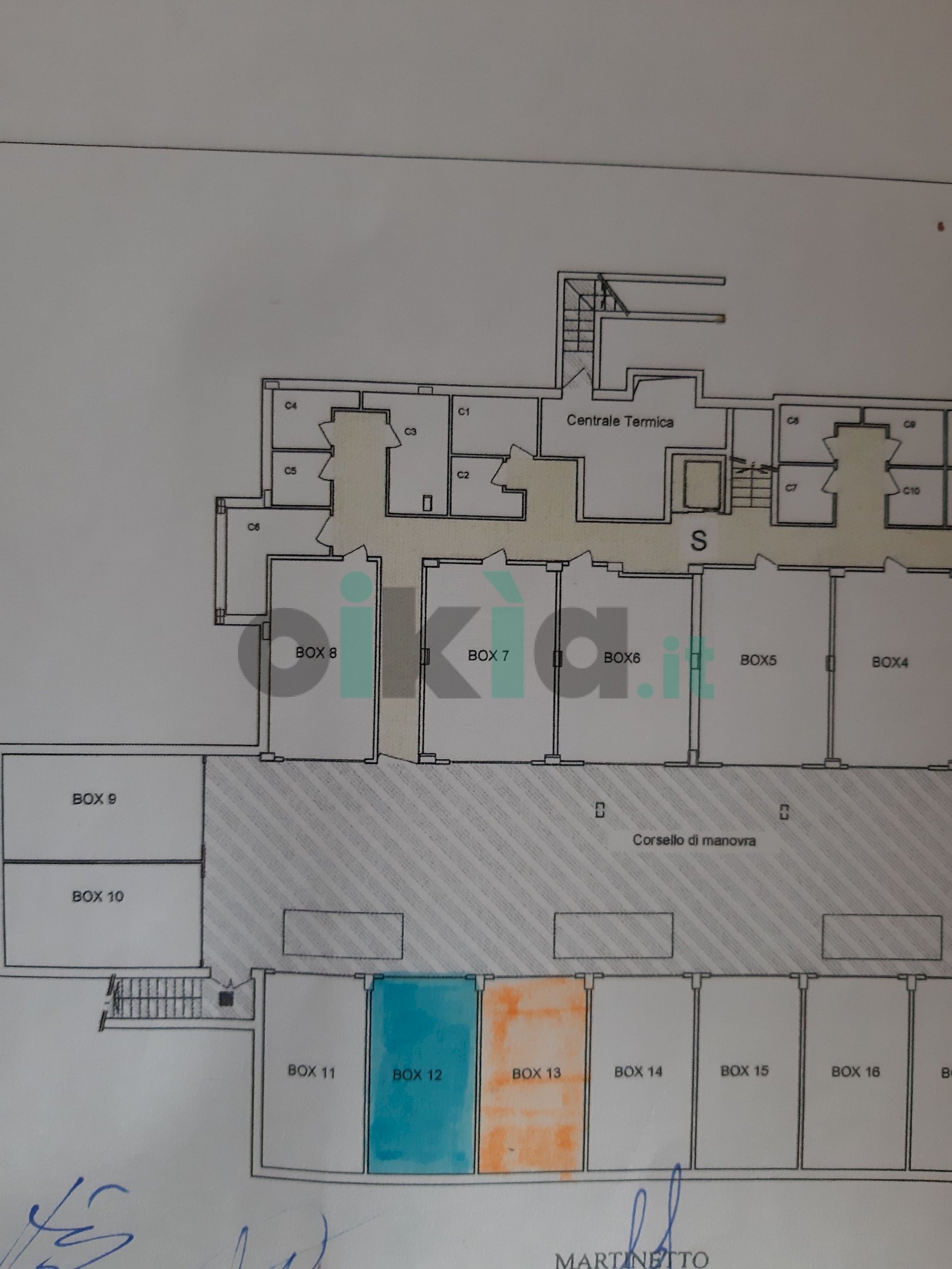 Garage - Parcheggio Via Bianca Gerardi Cirie, Torino (zona Lanzo) - planimetria 1