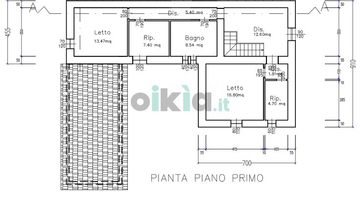 Villa Bifamiliare Via Vecchieto 18, frazione Sant'antonio, Pavullo nel Frignano - planimetria 1
