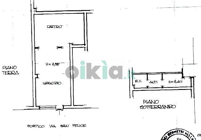 Negozio via San Felice 56, Bologna - planimetria 1