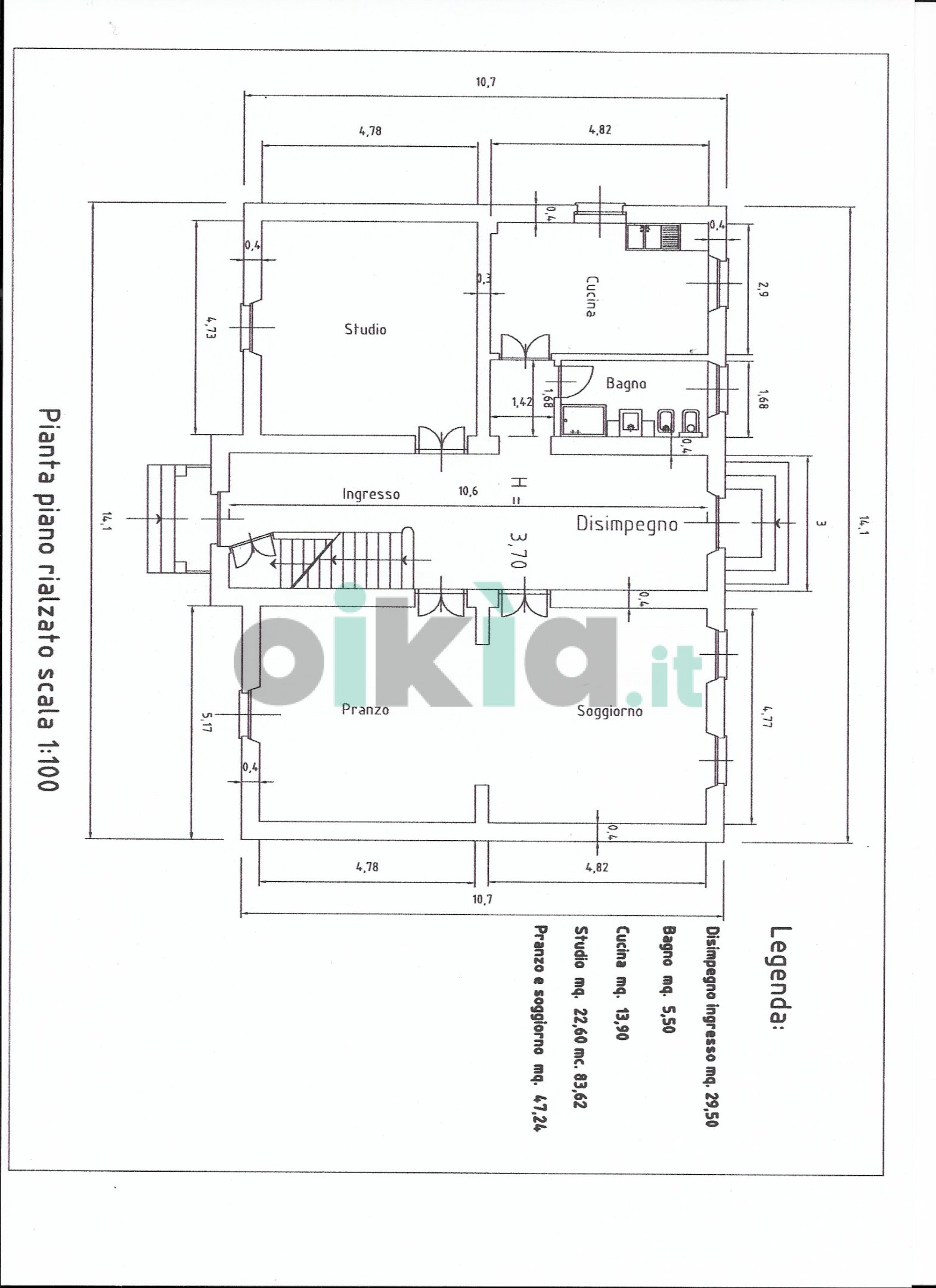 Semi-detached Villa Frugarolo via Nazario Sauro 3, Alessandria - floor plans 1