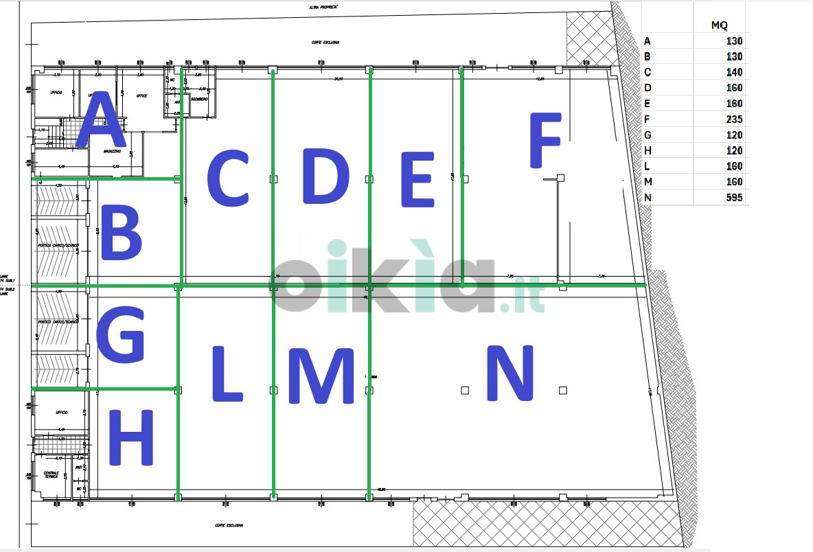 Shop via dell' artigianato, 8, Ancona (neighborhood Palombare) - floor plans 1