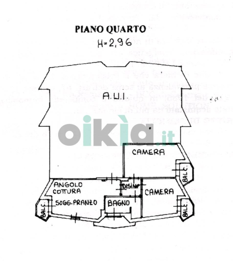 Three-room apartment Viale Giambologna 14 , hamlet Valverde, Cesenatico - floor plans 1