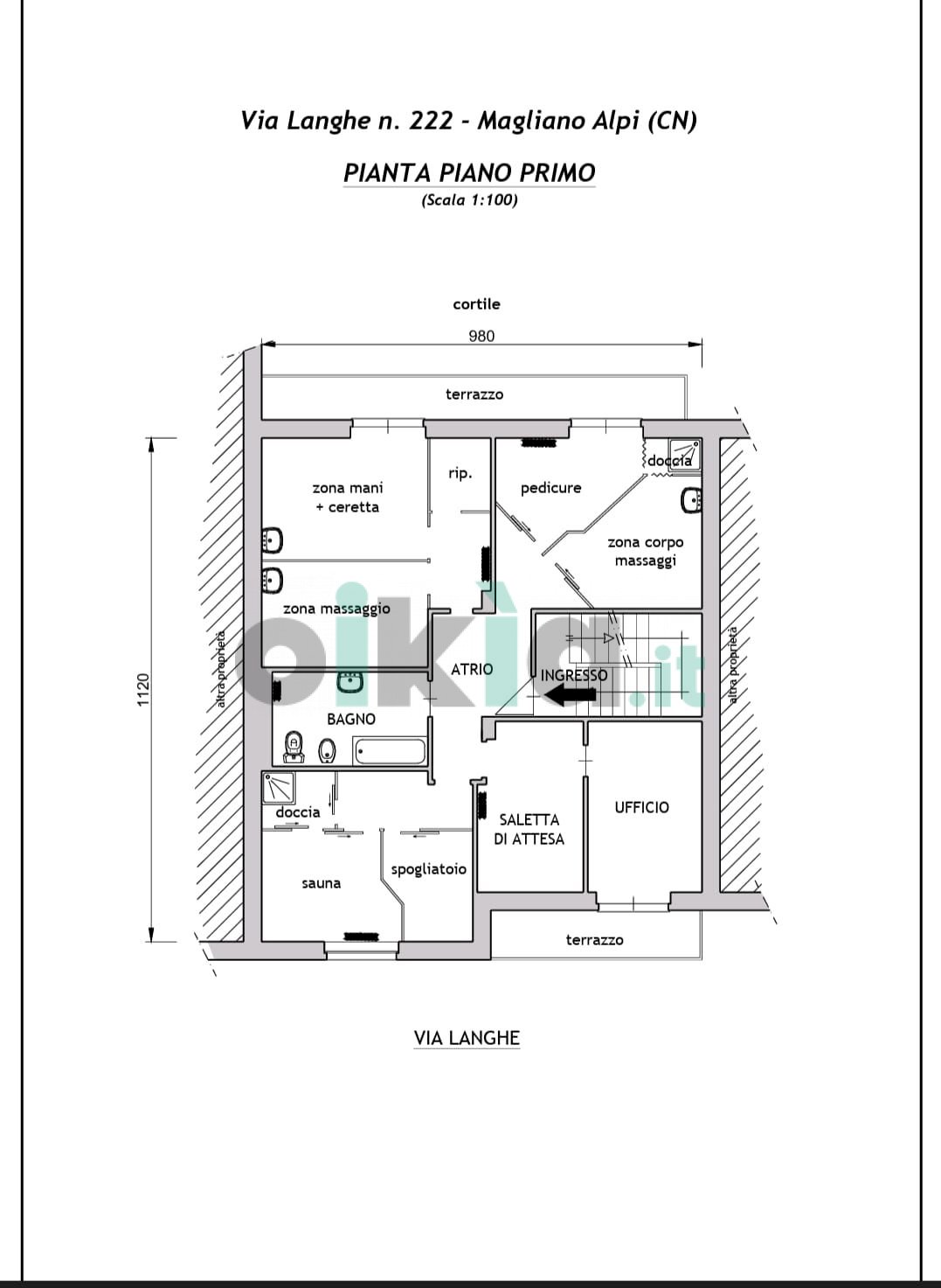 Commercial Activity hamlet San Giuseppe, Magliano Alpi - floor plans 1